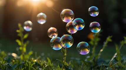 Colorful Soap bubbles