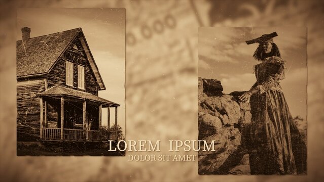 Old History Documents Slideshow with Sepia Grading