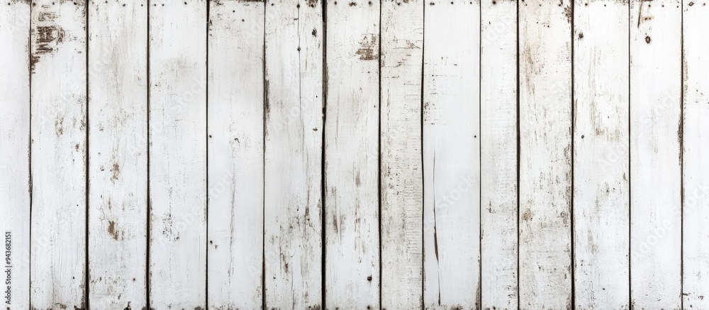 Poster White wooden backdrop featuring an aged natural design. with copy space image. Place for adding text or design
