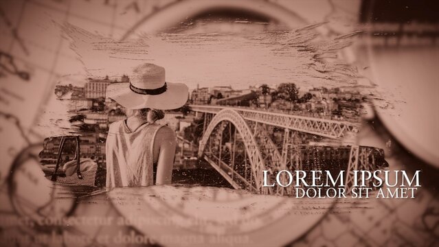 Old Documents Slideshow with Sepia Color Grading