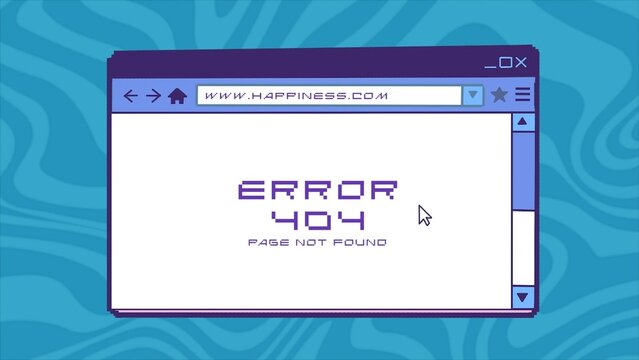 Retro Computer Error 404 Screen