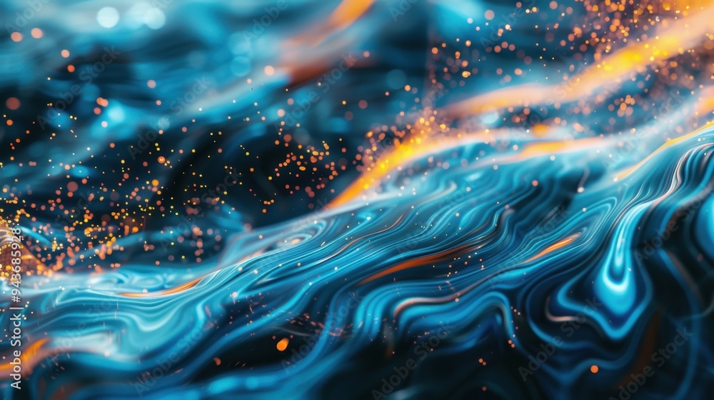 Poster abstract image of fluid dynamics simulations on a computer screen, representing engineering in actio