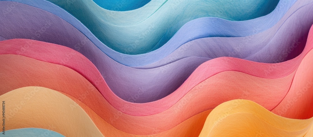 Poster Light gray felt texture creates an abstract art background Surface made of colored construction paper Vacant space. with copy space image. Place for adding text or design