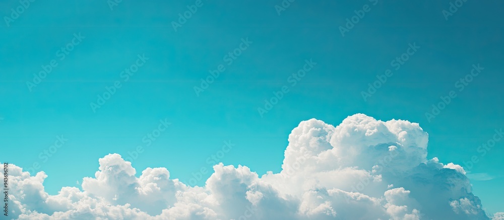 Aufkleber clear blue sky with a few white clouds. with copy space image. place for adding text or design
