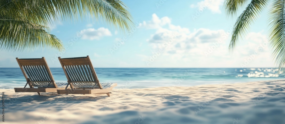 Aufkleber vacation theme image. with copy space image. Place for adding text or design