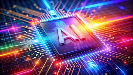A small microchip that is like the brain of an AI that is extremely intelligent and advanced.