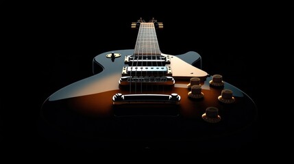 Electric Guitar on Black Background