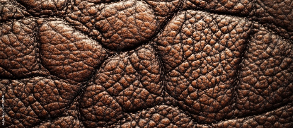 Poster Closeup of leather texture Valuable as a background for design projects. with copy space image. Place for adding text or design