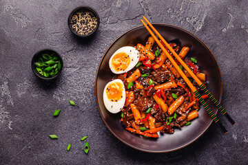 Tteokbokki ,Spicy Stir fried Rice Cake.