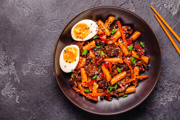 Tteokbokki ,Spicy Stir fried Rice Cake.