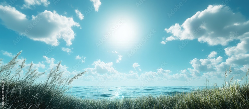 Fototapete azure sky. with copy space image. Place for adding text or design