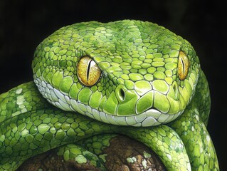 Fototapeta premium Green tree snake