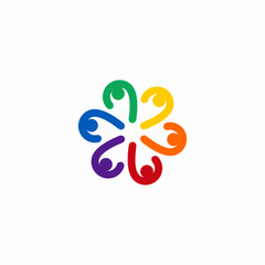 unity people logo design template