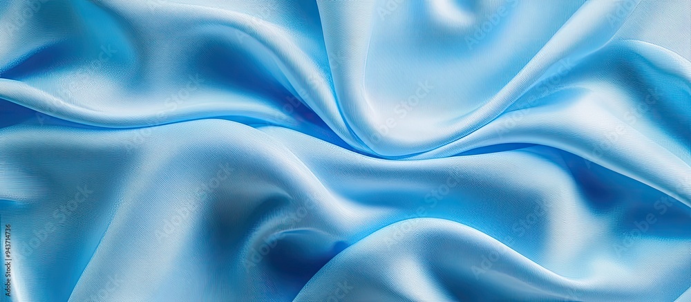 Leinwandbilder Light blue velvet fabric texture serves as the background An empty light blue fabric background made of soft and smooth textile material Space is available for text. with copy space image
