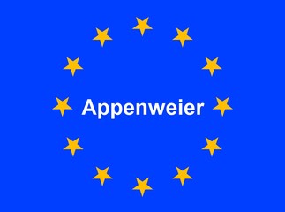 Illustration einer Europaflagge mit der Aufschrift 