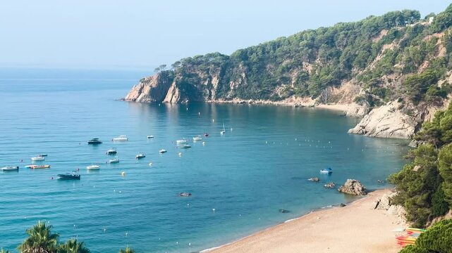 Costa Brava view of a cove in the Mediterranean Sea.