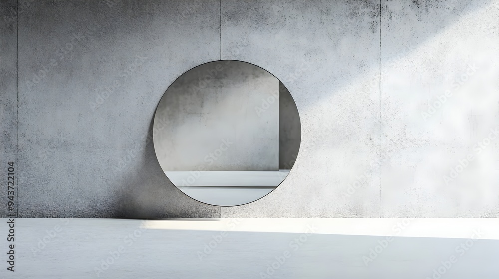 Poster mirrored reflection symbolizing an alternate perception of reality inviting introspection and a sens
