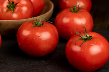 ripe red tomatoes on the table