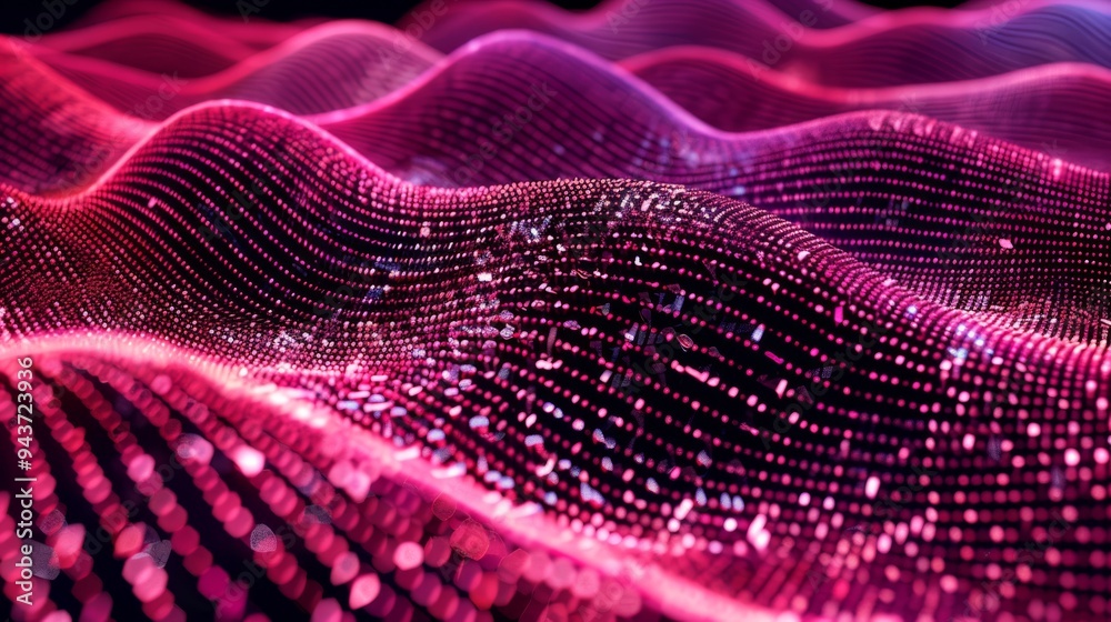 Leinwandbilder Abstract data flow with binary code patterns