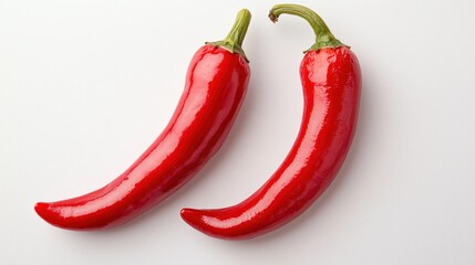 Red hot chilies isolated on a white background 