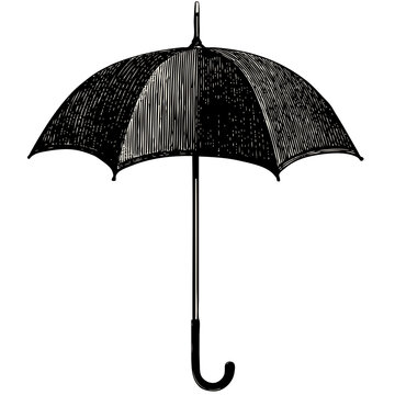 Umbrella vintage illustration isolated on transparent background