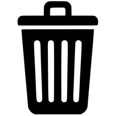 Trash can silhouette