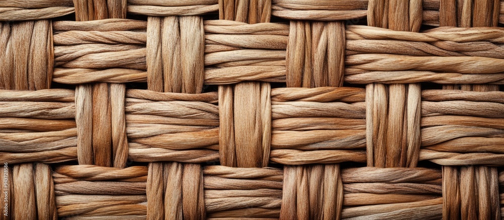 Aufkleber Handcrafted Weave Texture Wicker Surface for Furniture Material. with copy space image. Place for adding text or design