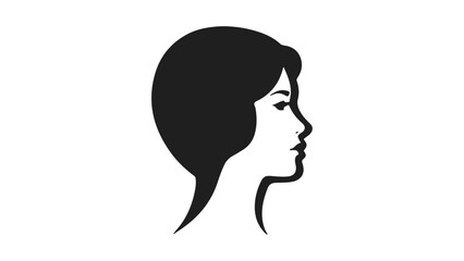 woman profile shape illustration in vector