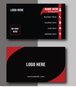 a vector template of modern ,creative ,clean and simple business card with clean concept 