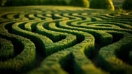 Navigating Through Clarity A Conceptual Maze of Possibilities Representing the Journey of Overcoming Challenges and Achieving Success Through Strategic Thinking and Decisive Action