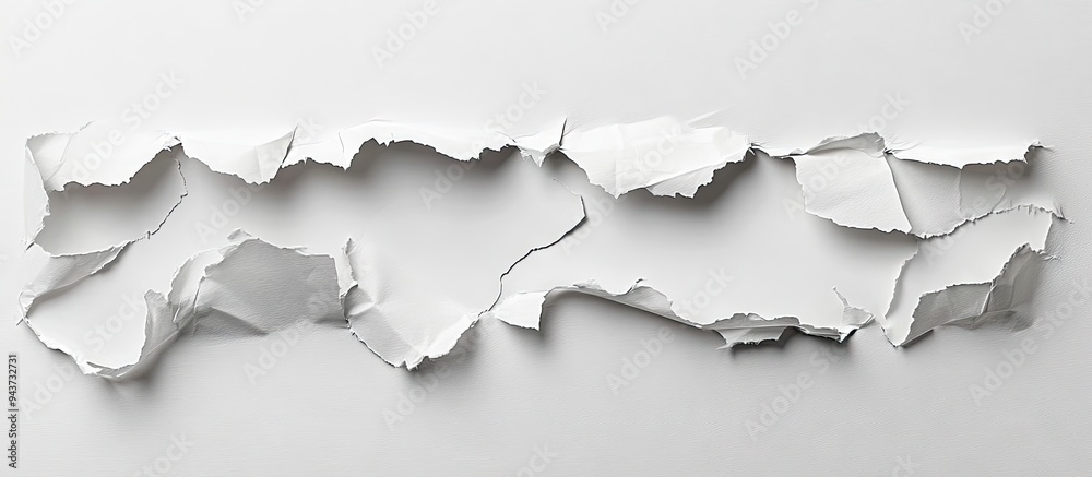 Poster Torn paper texture as a backdrop Always maintain creativity. with copy space image. Place for adding text or design