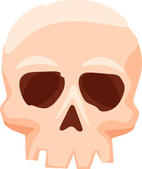 Skull icon. Halloween decoration. Cartoon style.