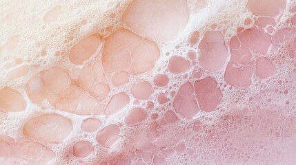 Fototapeta premium Close-up of pink soap foam texture