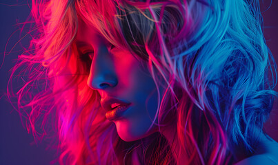 Fototapeta premium graphic advertising images focusing on beauty and hair