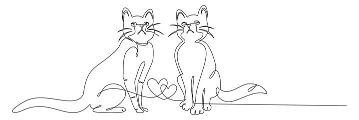 cat continuous line 