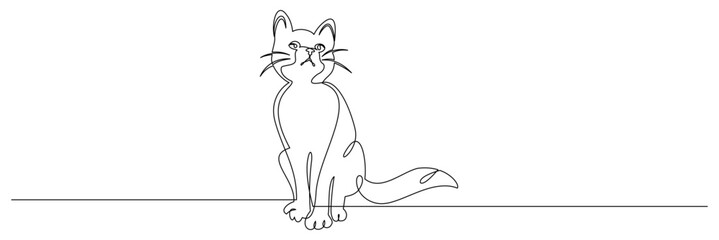 line drawing of cat