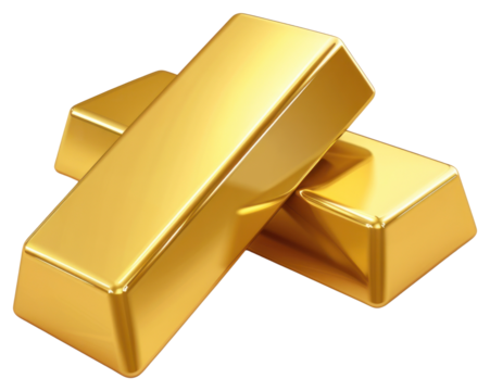 PNG Shiny gold bars on white