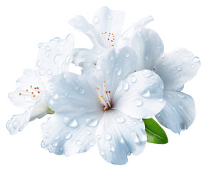 PNG  Dewy white azalea flowers