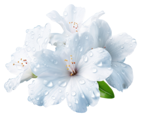 PNG  Dewy white azalea flowers