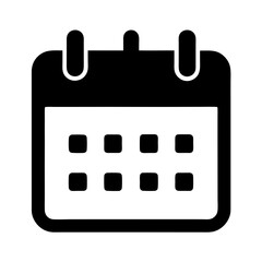 calendar or appointment schedule flat icon vector black 