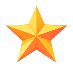 A Bright Yellow and Orange Five-Pointed Star