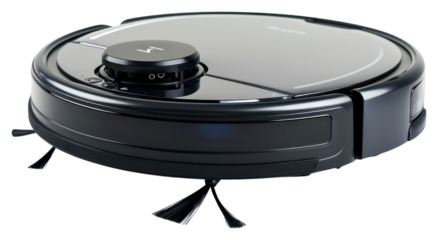 PNG  Robot vacuum cleaner white background technology appliance.