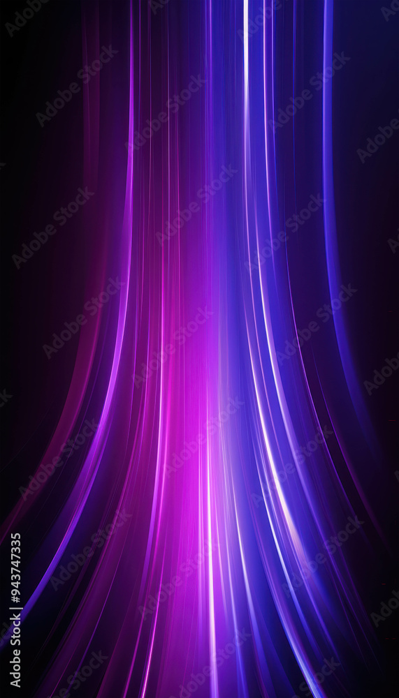 Poster abstract neon lights: a mesmerizing abstract design with a vibrant array of neon lights radiating fr