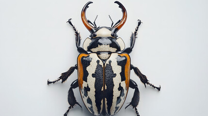 High-Resolution Image of a Stag Beetle with Distinctive Horns
