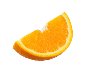 Sliced Orange fruit isolated on white background.