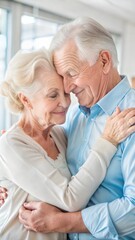 Fototapeta premium Hug between two elderly people