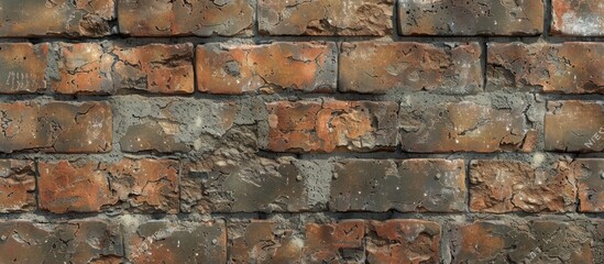Obraz premium vintage brown brick wall texture background style. with copy space image. Place for adding text or design
