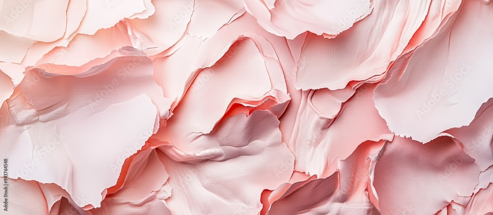 Aufkleber Blush goffering delicate paper texture. with copy space image. Place for adding text or design