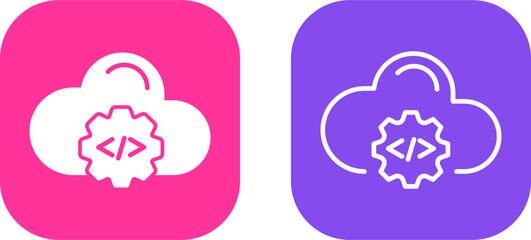 Cloud Coding Vector Icon