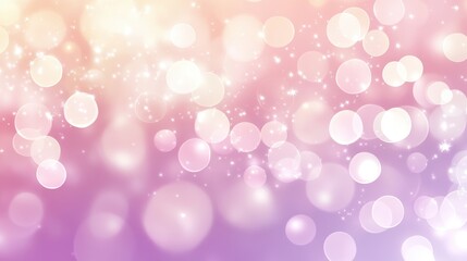 Abstract Pink and White Bokeh Background with Sparkling Lights